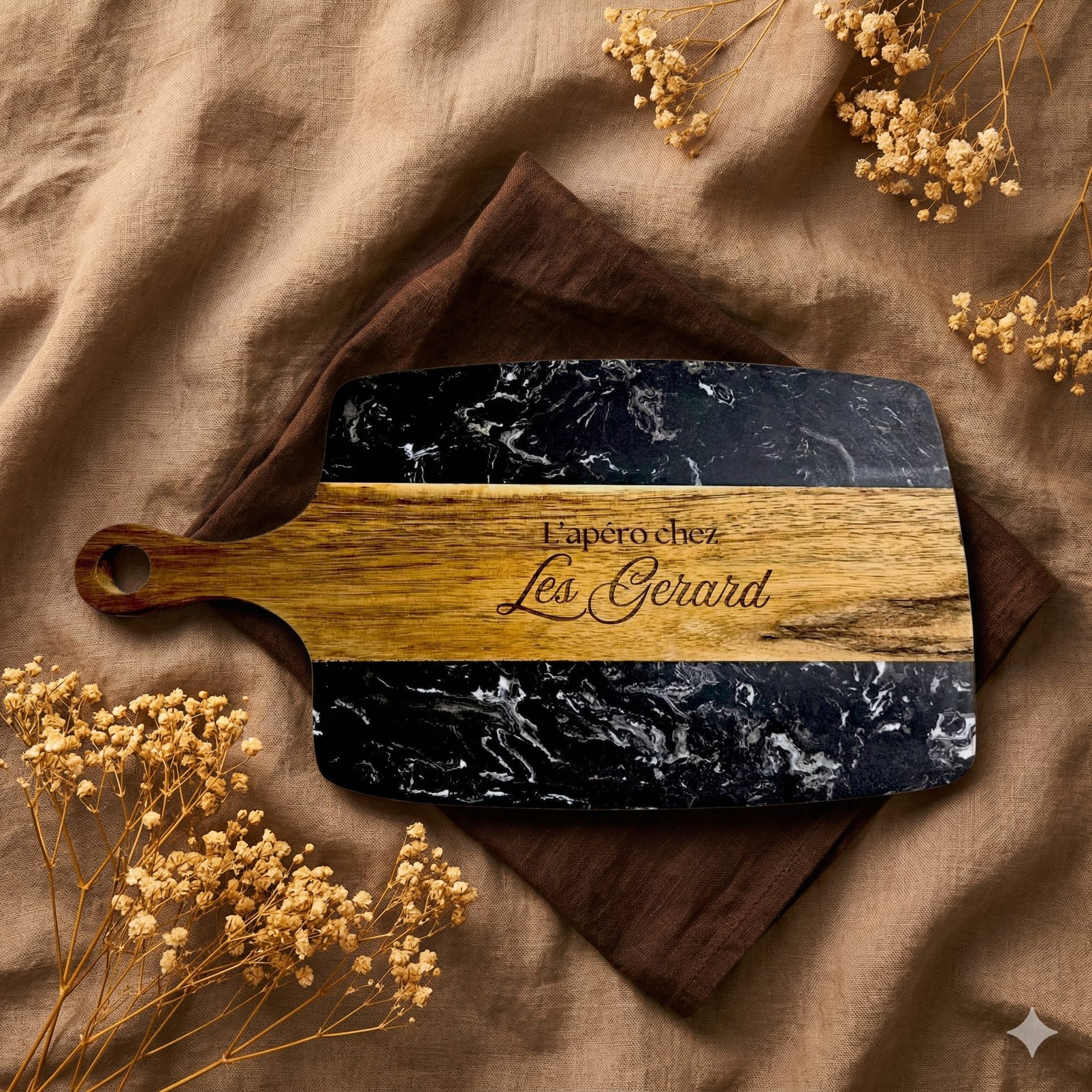 Planche marbre noir XS